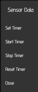 Sensor Alarm timer action menu